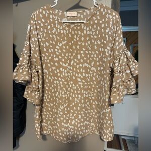 Ruffle sleeves blouse